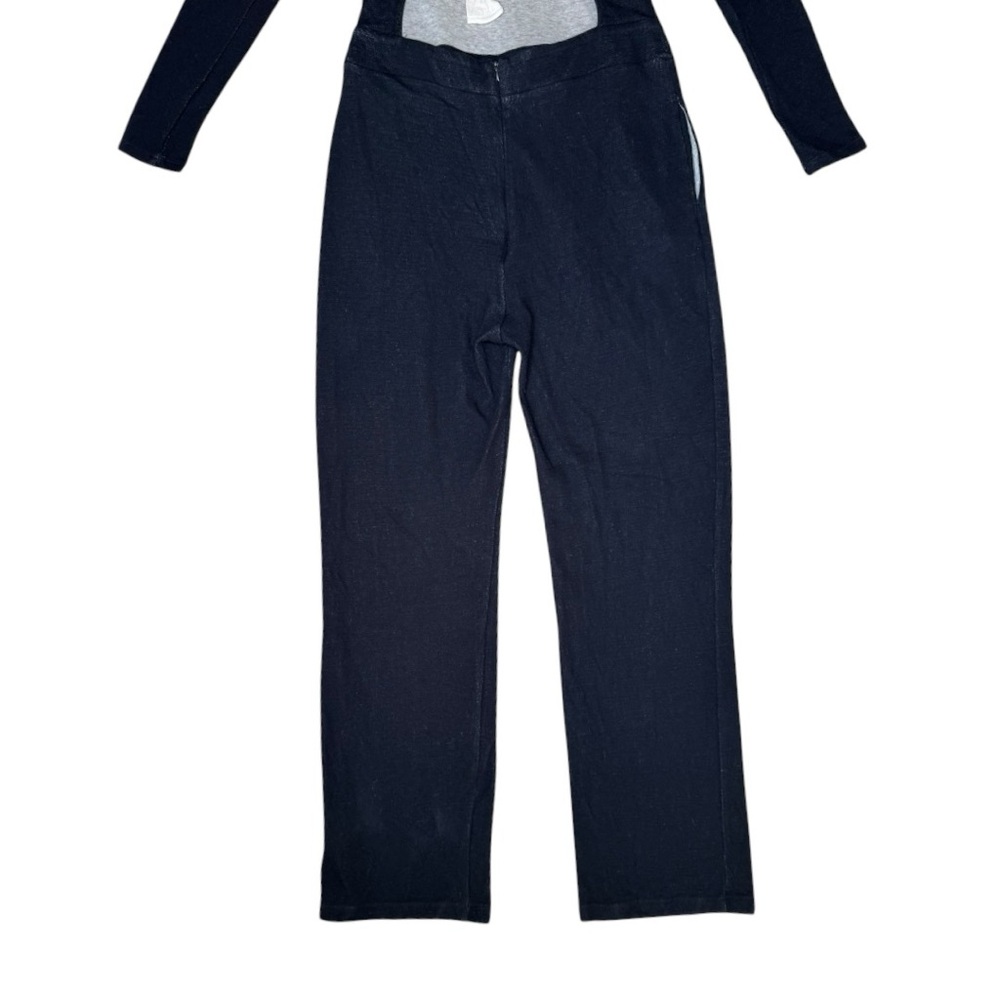 Reiss Ada Open Back Knit Jumpsuit 12 Mock Neck Tie Waist Bow Black - Picture 9 of 12